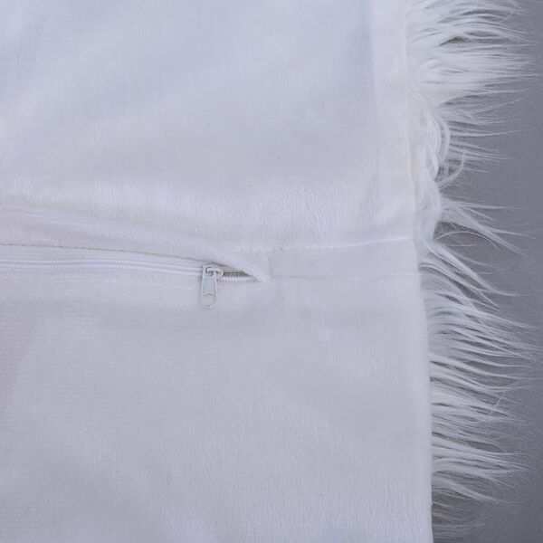 2er-Set Kunstfell-Kissenbezug, Wei&szlig; image number 6