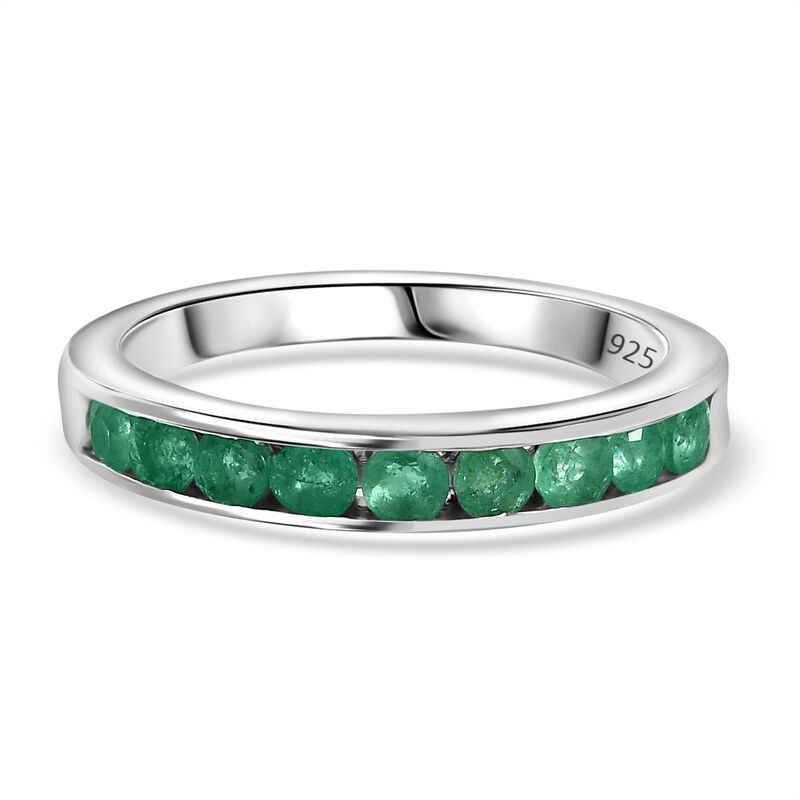 Kagem sambischer Smaragd-Ring, 925 Silber rhodiniert - 0,73 ct. image number 0
