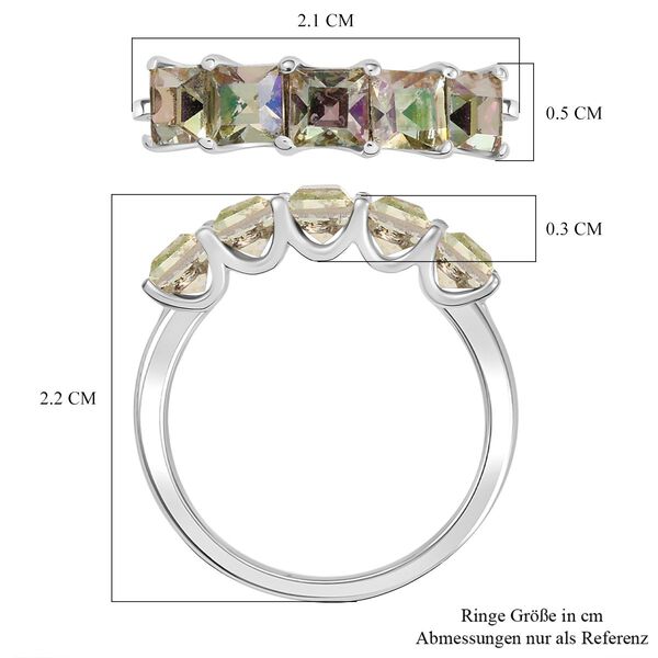 J Francis gefertigt mit SWAROVSKI- Lumin gr&uuml;n Kristall Ring image number 7