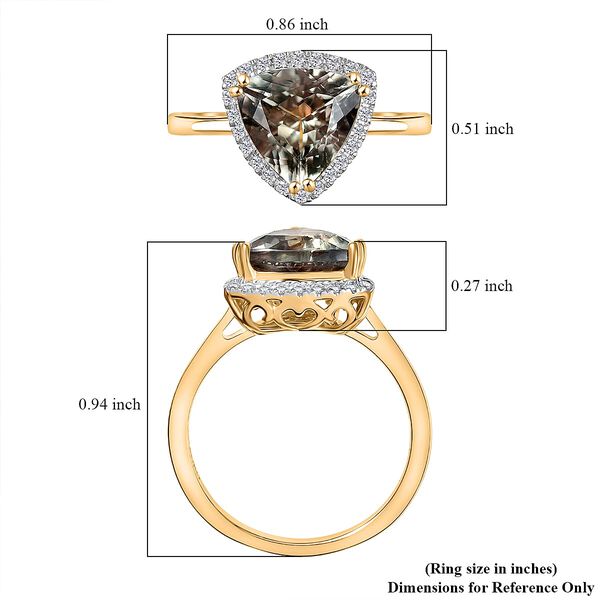 AAA Turkizit, Wei&szlig;er Diamant Ring 585 Gold (Gr&ouml;&szlig;e 17.00) ca. 2,79 ct image number 5
