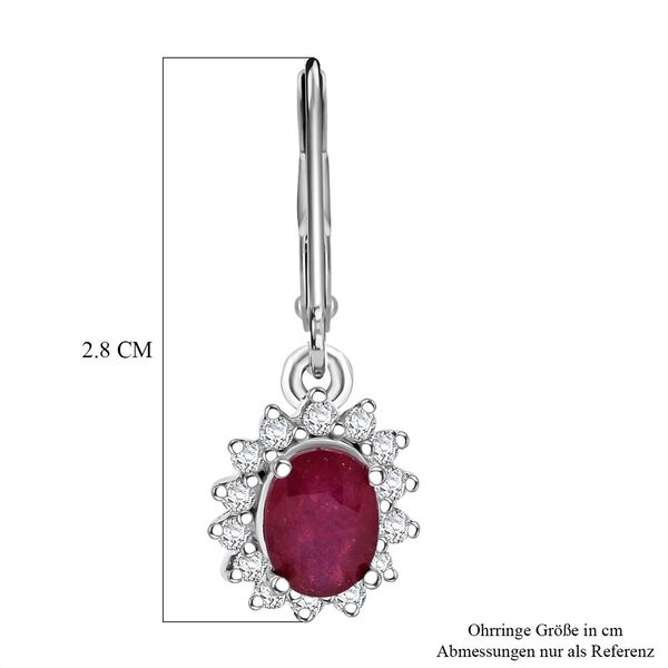 D'Joy afrikanische Rubin und Zirkon Ohrringe - 4,37 ct. image number 5