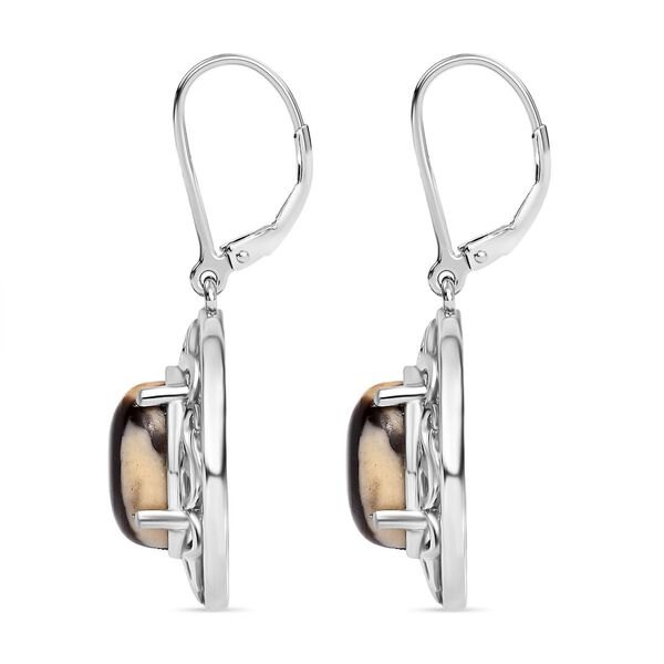 Erdnuss Holz Jaspis Ohrringe - 4,45 ct. image number 3