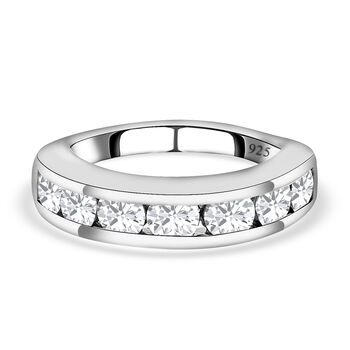 88 Facetten Moissanit-Ring, 925 Silber platiniert (Gr&ouml;&szlig;e 16.00) ca. 1,61 ct