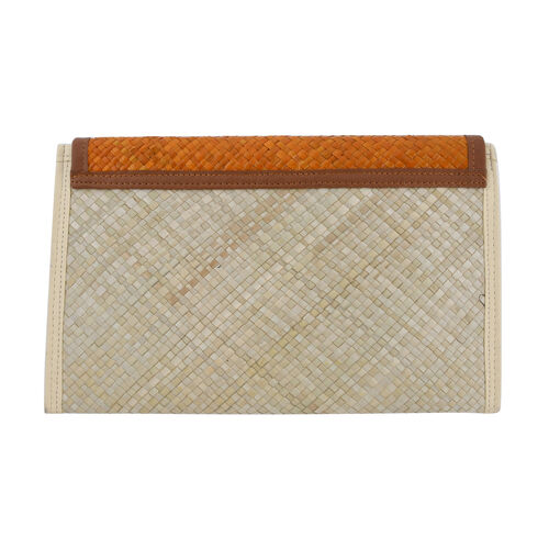 Clutch aus Pandan Blättern, Orange image number 1