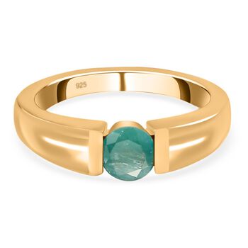 Grandidierit Ring 925 Silber vergoldet (Gr&ouml;&szlig;e 16.00) ca. 0,54 ct