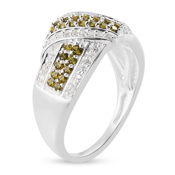 LUSTRO STELLA - Peridot und Weißer Zirkonia Ring 925 Silber image number 5