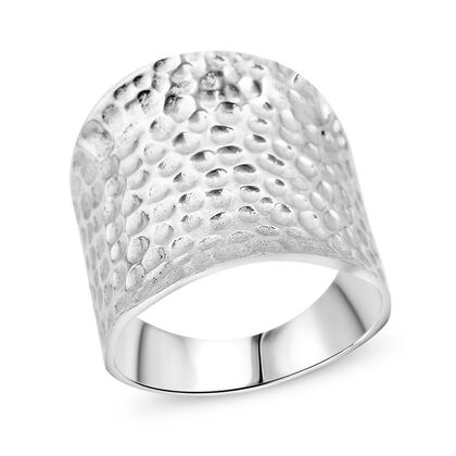 Royal Bali - Geh&auml;mmerter Ring, 925 Silber (Gr&ouml;&szlig;e 18.00) ca. 8,76g