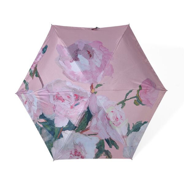 UV-Schutz Regenschirm, 91x50cm, inklusive Aufbewahrungstasche, Pink Floral image number 3