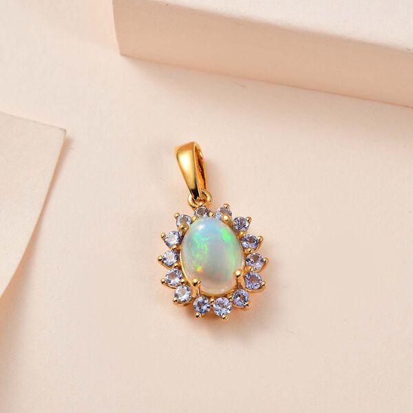 Natürlicher, äthiopischer Welo Opal und Tansanit-Anhänger - 1,76 ct. image number 2