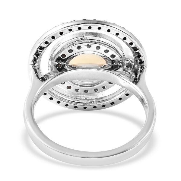 AA &Auml;thiopischer Opal. S&uuml;&szlig;wasser Perle Ring 925 Silber Zweifarbige Beschichtung ca. 2.41 ct image number 5