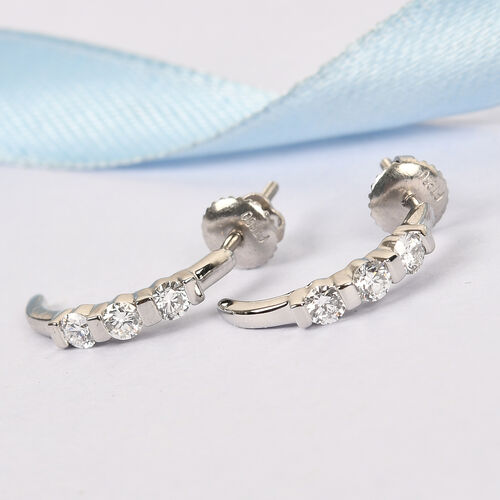RHAPSODY halbe Diamant-Creolen image number 1