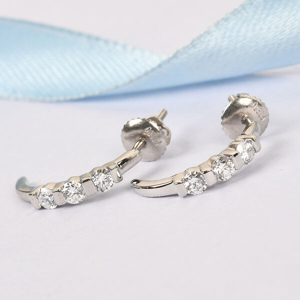 RHAPSODY halbe Diamant-Creolen image number 1