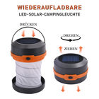 Wiederaufladbare LED-Solar-Campingleuchte, Orange image number 1