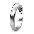 Signature Solitär Bandring in platiniertem Silber image number 3