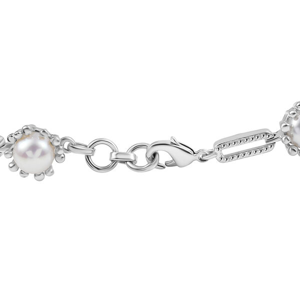 Süßwasser Perle (7.5-8 mm)Armband ca. 19 cm, nickelfreies Messing image number 4