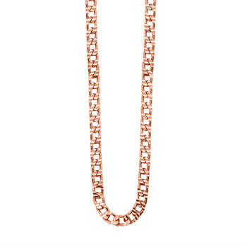 Italienische Panzerkette, ca. 50 cm, 925 Silber ros&eacute;vergoldet ca. 14,00g