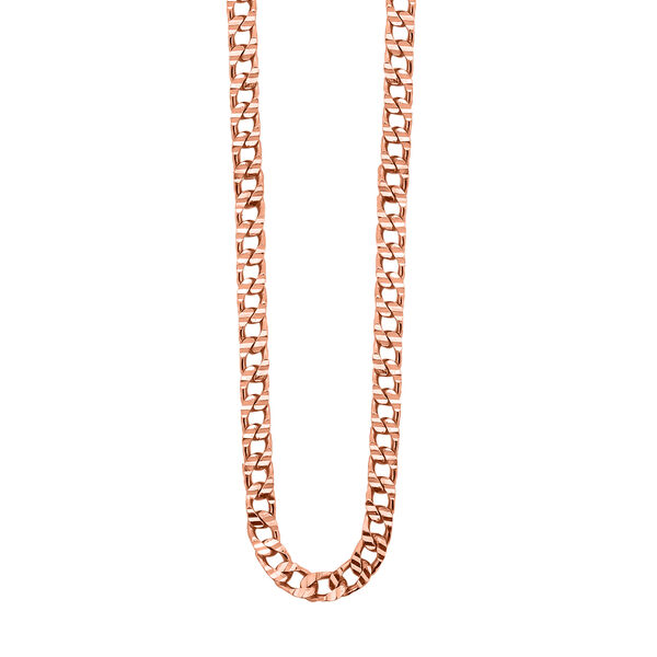 Italienische Panzerkette, ca. 50 cm, 925 Silber ros&eacute;vergoldet ca. 14,00g