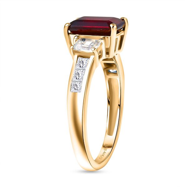 D'Joy nat&uuml;rlicher Rhodolith Granat und Zirkon Ring - 3,19 ct. image number 5