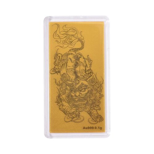 999er Gold, Schmuckplättchen mit Drachen-Motiv