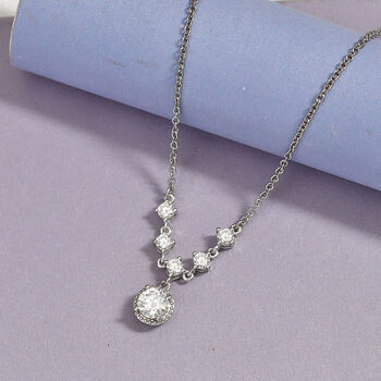 EVER TRUE Moissanit Halskette ca. 50 cm 316L Edelstahl ca. 1,39 ct.