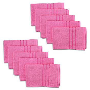 10er-Set recycelte 320gsm Baumwoll-Frottee-K&uuml;chent&uuml;cher, 30x46 cm, rosa