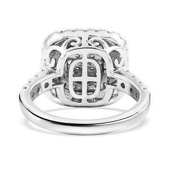 LUXURIANT DIAMOND -Lab Grown Diamant VS-G Ring 925 Silber (Gr&ouml;&szlig;e 19.00) ca. 2.00 ct