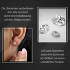 Liebesknoten weiße Diamant-Ohrstecker - 0,15 ct. image number 6