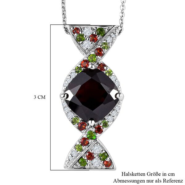GP Italian Garden Kollektion - Mosambik Granat und Multi-Edelstein-Anhänger mit Kette - 5,63 ct. image number 6