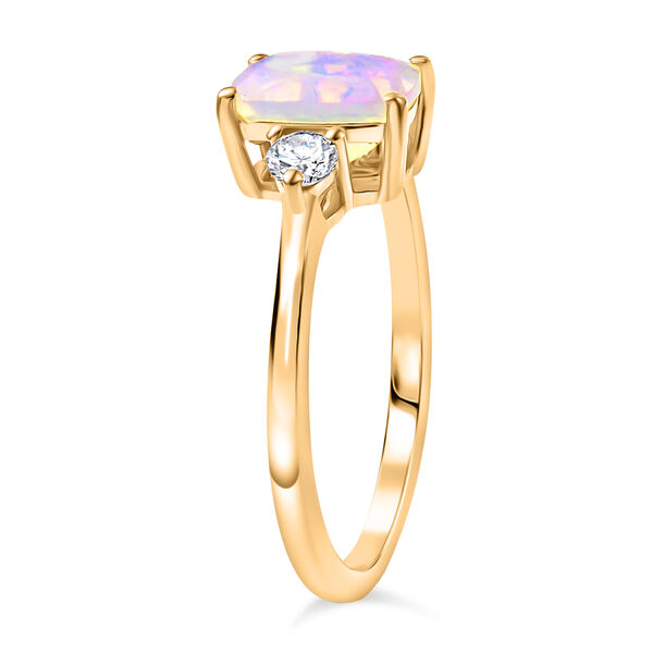 D'Joy AA natürliches, äthiopisches Welo Opal und Zirkon Schmuckset, 925 Silber vergoldet - 2,13 ct. image number 5