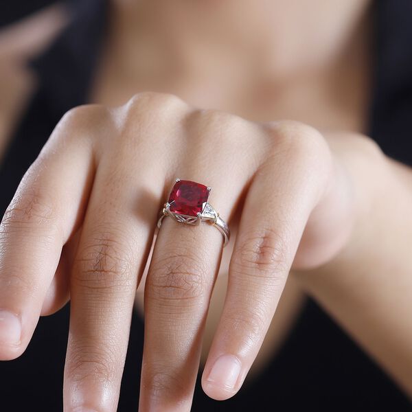 Labor Padparadscha-Saphir und Zirkon Ring - 5,82 ct. image number 2