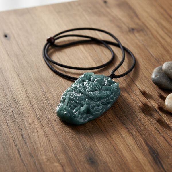 Nat&uuml;rliche Olmek Jadeit 70cm Halskette - 250 ct. image number 2