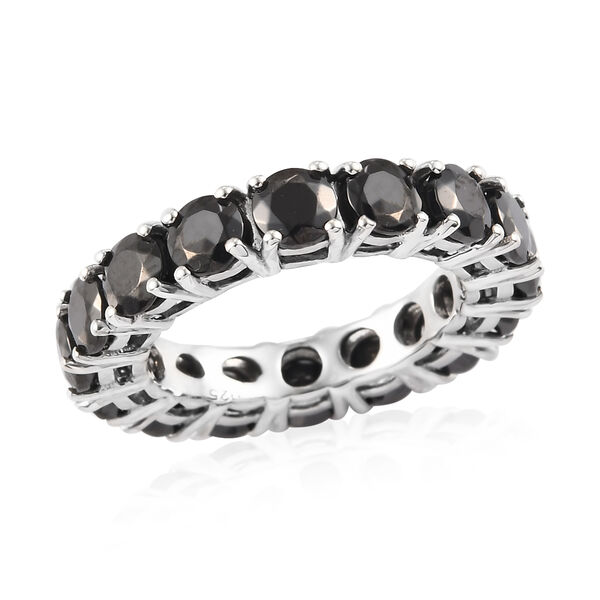 Elite Shungit Ring 925 Silber Platin-Überzug image number 7