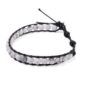 Flexibles wei&szlig;es Howlith Armband - 35 ct.