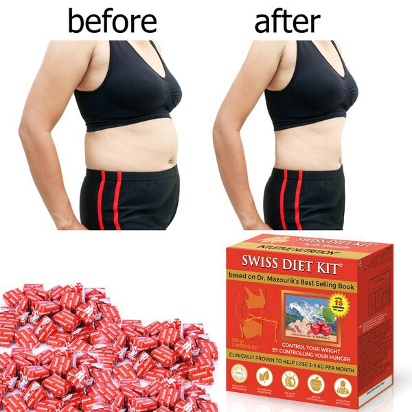 SWISS DIET KIT - Ern&auml;hrungs-Bonbons, Nachf&uuml;llpackung (250g), 84 St&uuml;ck, Kirsch Geschmack image number 3