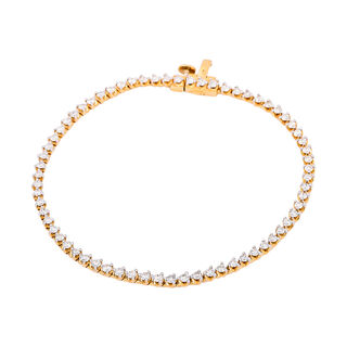 New York Kollektion - Weißes Diamant SI G-H Armband, ca. 19 cm, 585 Gelbgold ca. 2.00 ct