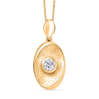 Moissanit Anh&auml;nger mit 50cm Kette - 0,43 ct.