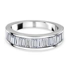 Moissanit Ring, 925 Silber rhodiniert (Größe 21.00) ca. 1.73 ct