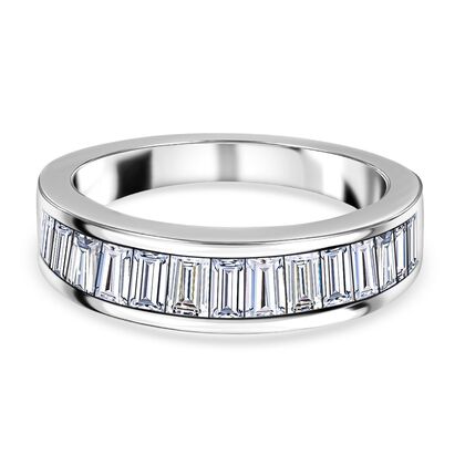 Moissanit Ring, 925 Silber rhodiniert (Gr&ouml;&szlig;e 21.00) ca. 1.73 ct