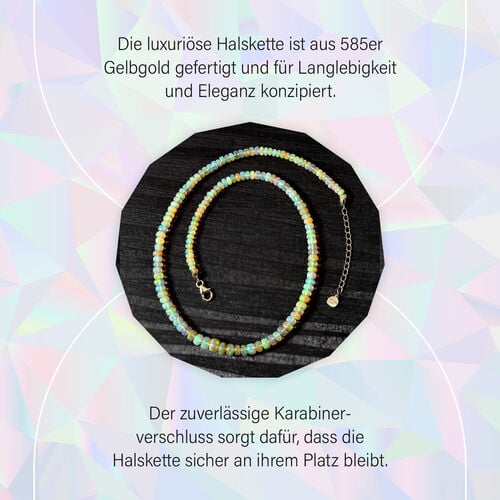 LUXORO AAAA natürliche, äthiopische Welo Opal-Halskette, 45cm - 38,47 ct. image number 1