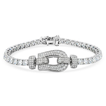 D'Joy Moissanit Armband ca. 18 cm 925 Silber Rhodiniert ca. 9,40 ct.