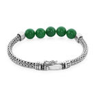 Grüne Jade Armband ca. 19 cm 925 Silber ca. 36,00 ct. image number 4