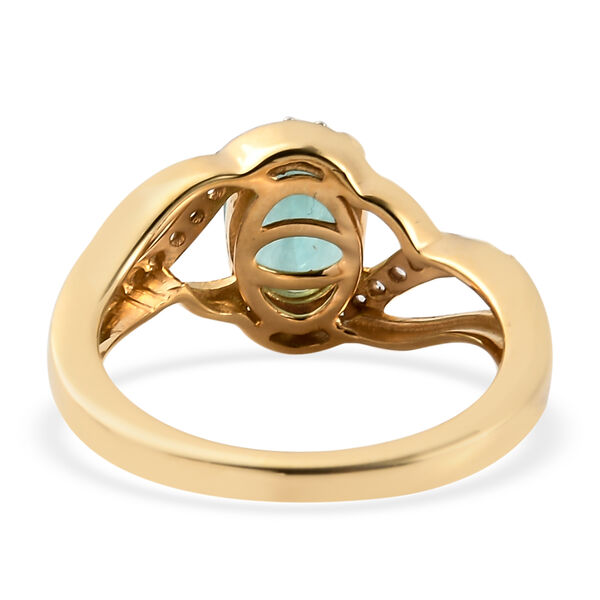 Grandidierit und Zirkon Ring 925 Silber vergoldet  ca. 1,43 ct image number 6