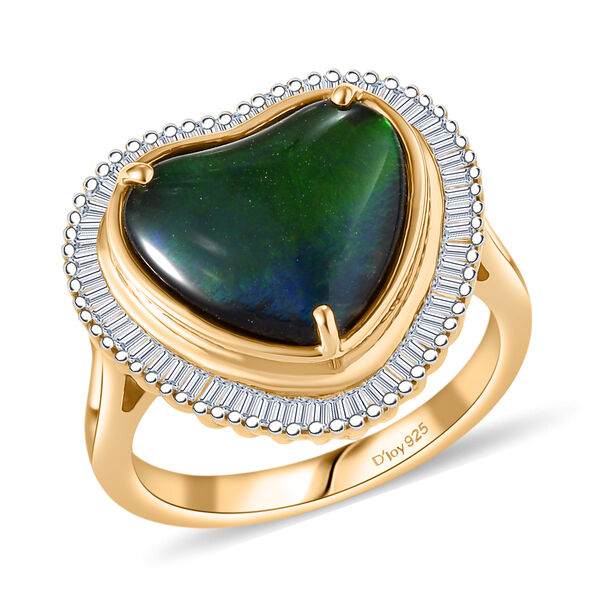 D'Joy Ammolit und Diamant Ring - 3,88 ct. image number 4