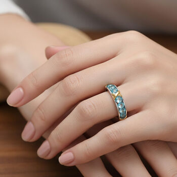 EverTrue AA blauer Apatit Ring - 3,88 ct.