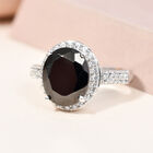 Elite Shungit und Zirkon Ring 925 Silber platiniert  ca. 2,82 ct image number 1