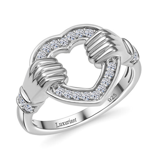 Lab Grown Diamant SI Ring 925 Silber rhodiniert (Größe 16.00) ca. 0,24 ct image number 4