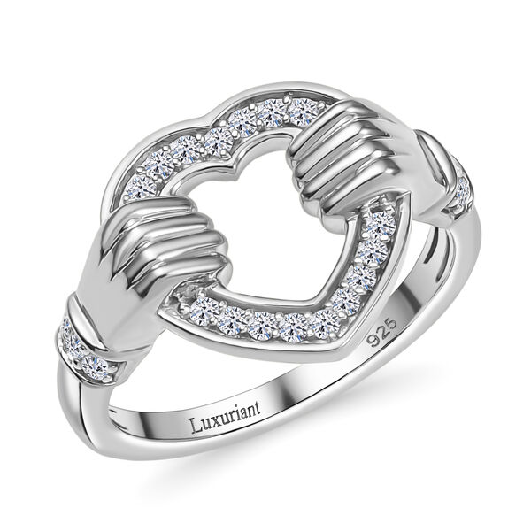 LUXURIANT SI Labor Diamant Ring, 925 Silber rhodiniert - 0,24 ct. image number 4