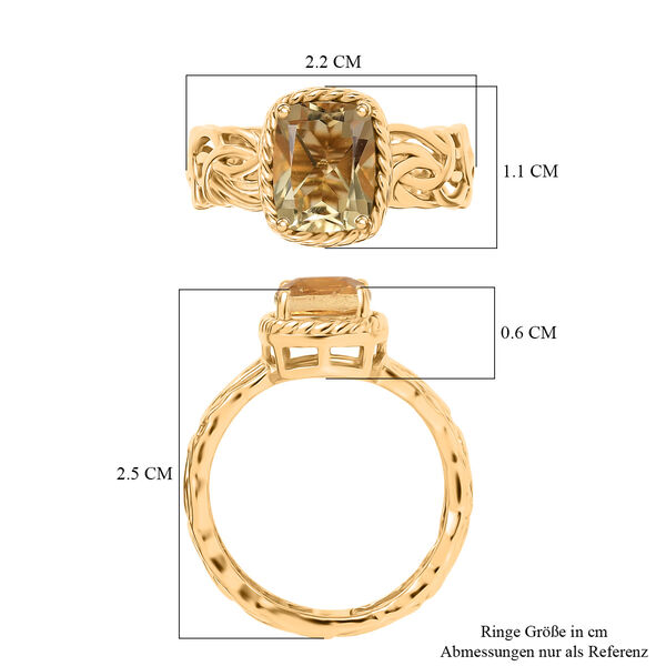 EVER TRUE AA Citrin Ring Nickelfreies Messing (Größe 19.00) ca. 2,18 ct image number 6