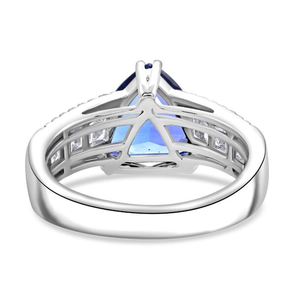 RHAPSODY zertifiziert und geprüft AAAA Tansanit und VS-EF Diamant Ring in 950 Platin - 5,3 ct. image number 4