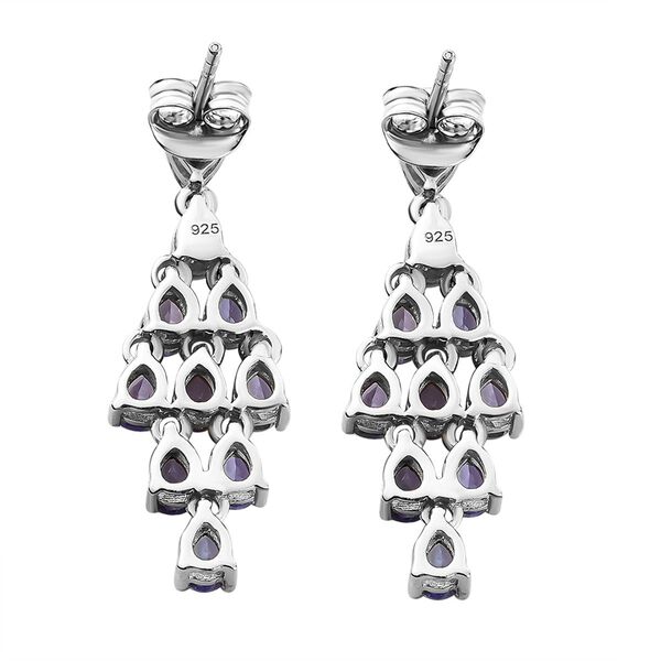 Tansanit Ohrh&auml;nger in Silber, 3,21 ct. image number 5